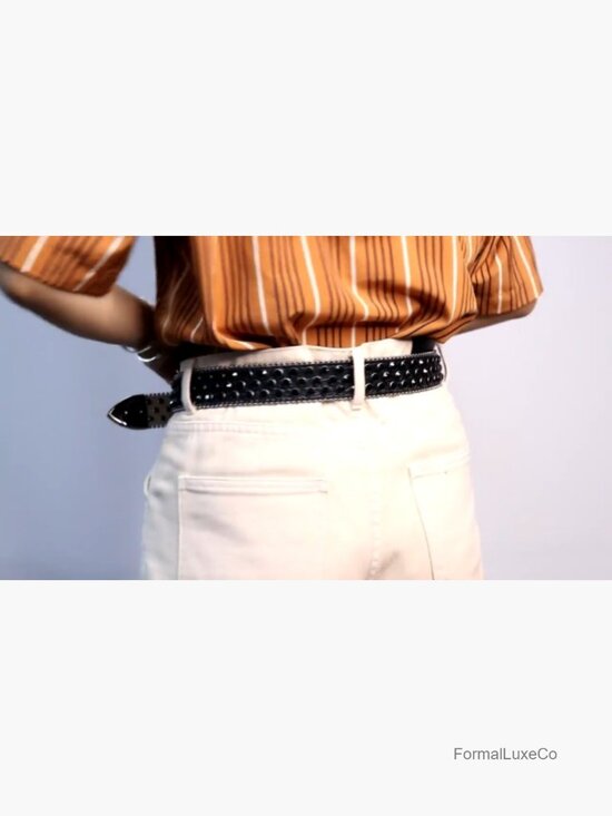 Bling Rhinestone Studded Leather Belt for Jeans Western Fashion main image 4